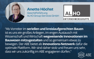 Herzlich willkommen im ABE-Innovationsnetzwerk: ALHO Unternehmensgruppe!