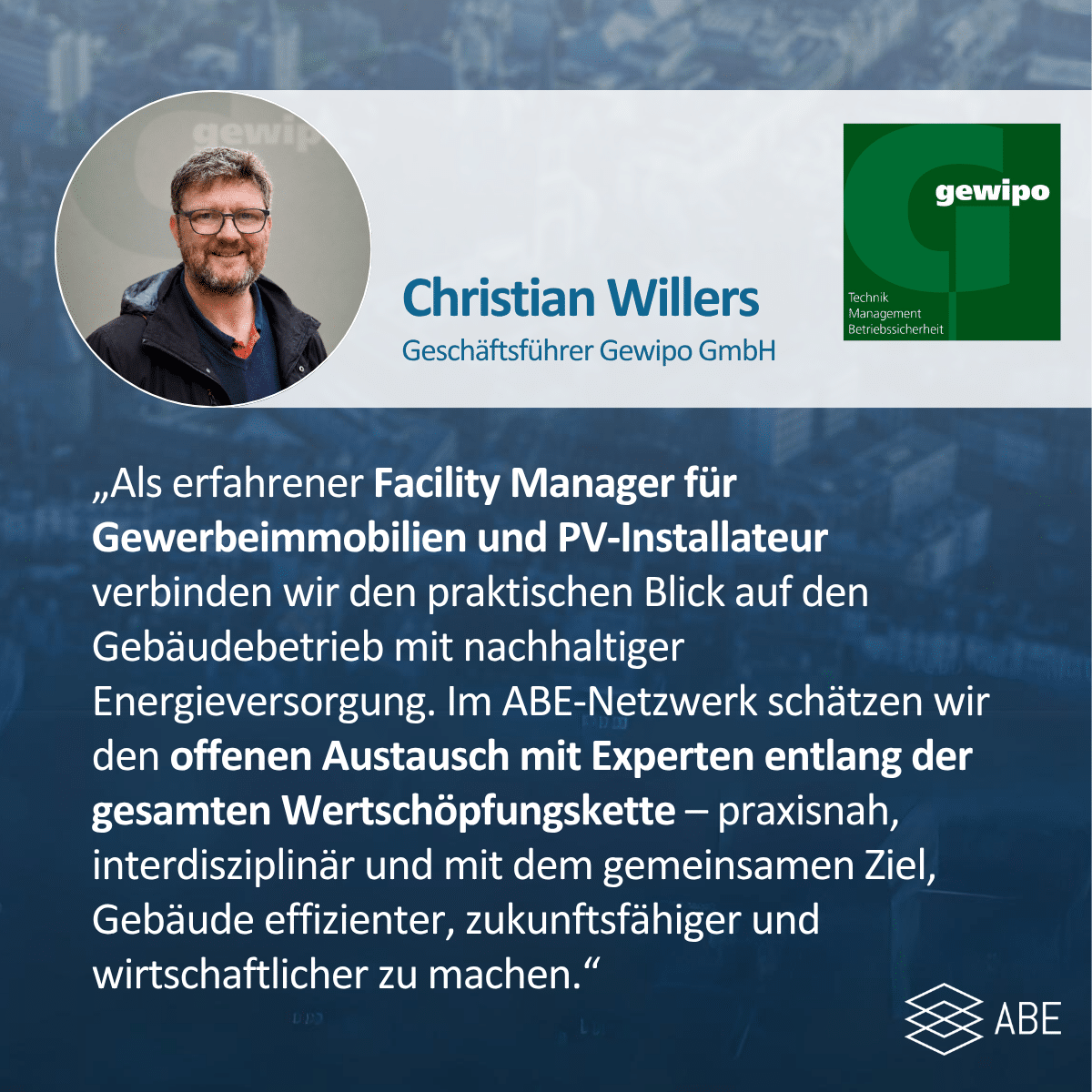 Gewipo GmbH ABE Neumitglied